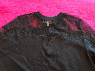 Jersey Negro con Encaje Morgan