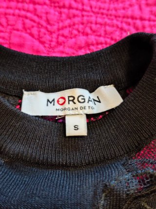 Jersey Negro con Encaje Morgan
