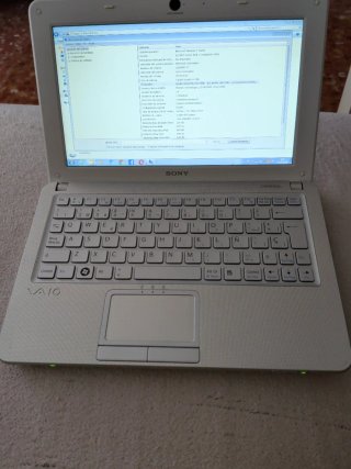 Mini portátil Sony Vaio Windows 7