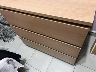 Cajonera IKEA MALM 3 cajones roble claro