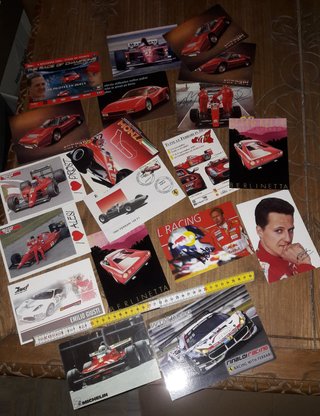19x Lotto Ferrari: Cartoline f1 e varie + busta