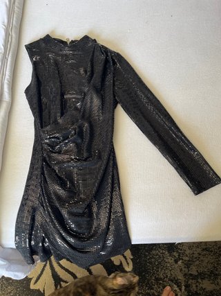 Vestido de fiesta lentejuelas negro