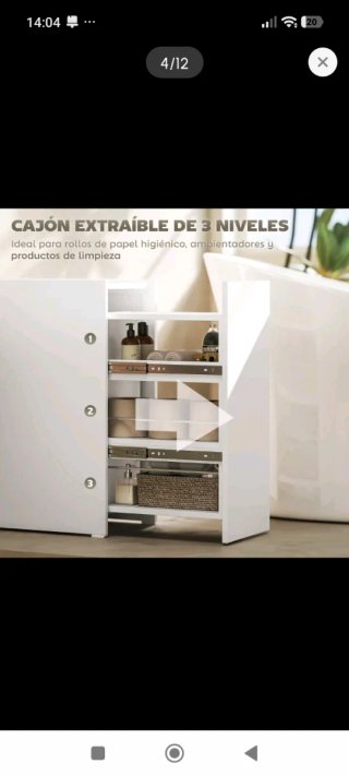 Mueble Auxiliar Extraíble para Lavandería