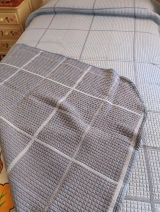 Colcha Azul para Cama de 90