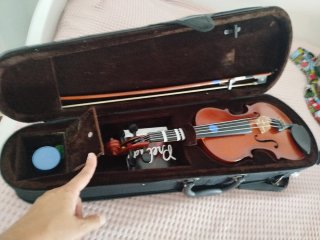 Viola 12 con arco y cera