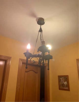 Lámpara de Forja Rústica