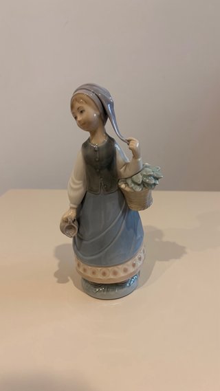Figura Lladró Niña Cesta Flores