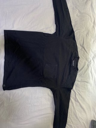 Camiseta Manga Larga Negra Pull&Bear