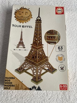 Puzzle 3D Educa Tour Eiffel Madera
