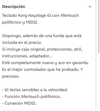 Teclado MIDI Korg Keystage 61