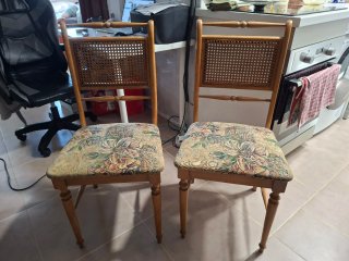 6 Sillas de Comedor Vintage de Madera