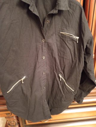 Giacca camicia vintage nera