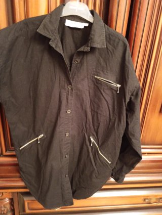 Giacca camicia vintage nera
