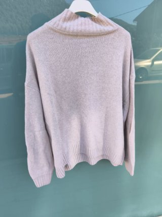 Jersey Prenatal cuello alto beige Talla M