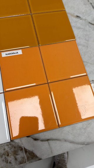 Azulejos Pequeños Color Naranja