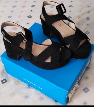 Sandalias Mustang Negras Talla 38