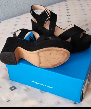 Sandalias Mustang Negras Talla 38