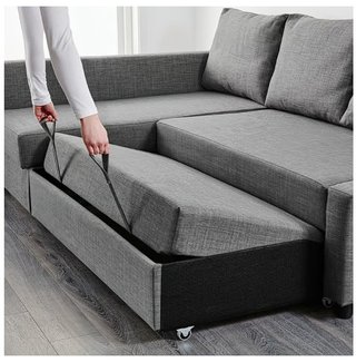 Sofá cama IKEA con almacenaje — Como nuevo