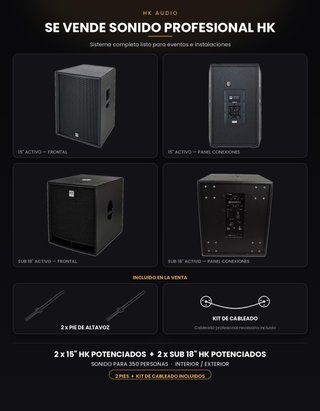 HK Audio Sonido Profesional 2x15 + 2x18