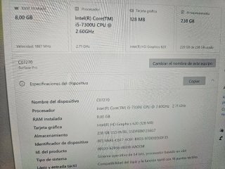 Tablet Microsoft Surface Pro 5 i5 Plata