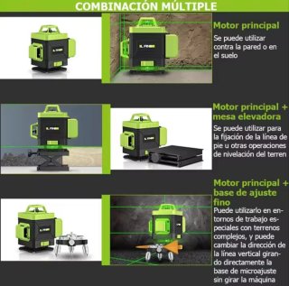 Nivel Láser 16 líneas 4D maletín rígido accesorios