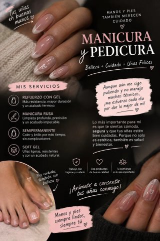 REALIZÓ MANICURA Y PEDICURA Dispo de martes a vier
