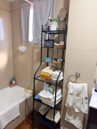 Estantería de Baño Metálica Negra