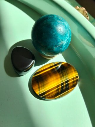 Esfera Apatito, Ojo de Halcón y Hematita