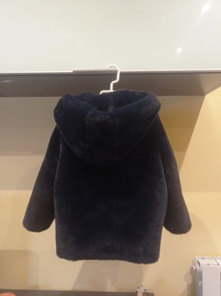 Chaqueta de Pelo Azul Marino Zara
