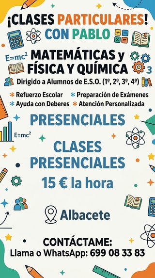 Profesor de clases Particulares en Albacete.