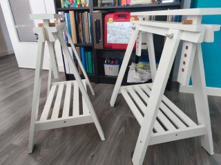 Set de 2 Caballetes Ikea Blancos