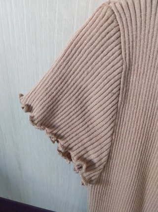 Vestido de punto beige