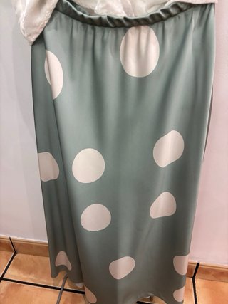 Conjunto Falda Lunares y Top Terciopelo