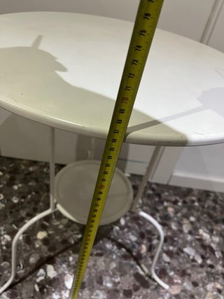 Mesa Auxiliar Ikea Blanca de Metal