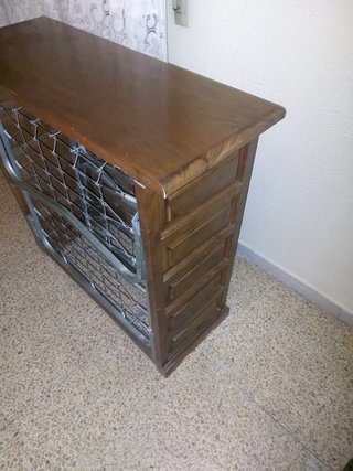 Mueble Cama Plegable Rústico 100x95 cm