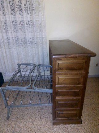 Mueble Cama Plegable Rústico 100x95 cm