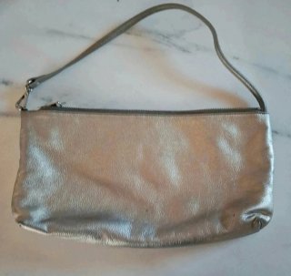 Borsa Patrizia Pepe in vera pelle argento