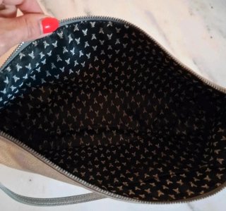Borsa Patrizia Pepe in vera pelle argento