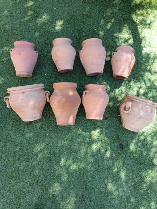 Set de 6 Tinajas antiguas decorativas de terracota