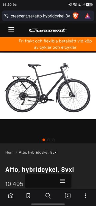 Bicicleta Híbrida Crescent Atto 8v