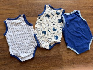 Set de 3 Bodys de Bebé Temática Béisbol
