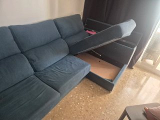 Sofá Chaise Longue Azul
