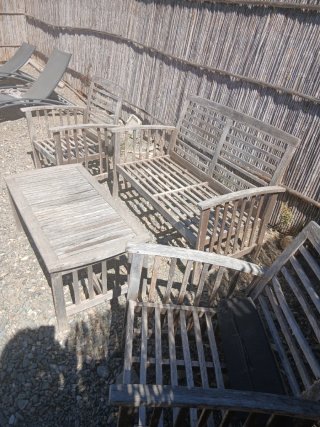 Conjunto Muebles Jardín Madera