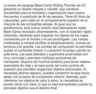 JUEGO MALETAS The North Face Base Camp Rolling Th