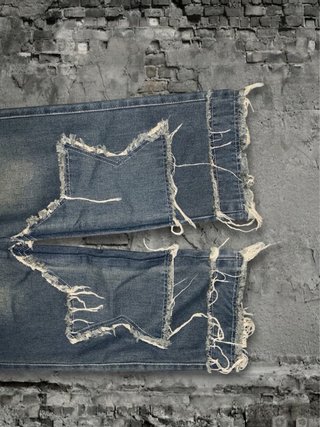 Jeans Cargo Denim Y2K Dettagli Stella