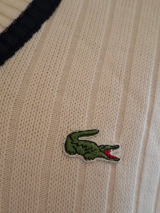 Gilet Lacoste Vintage Bianco Taglia M