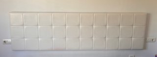 Cabecero polipiel blanco