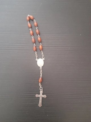 Rosario madera medalla Santa Faz