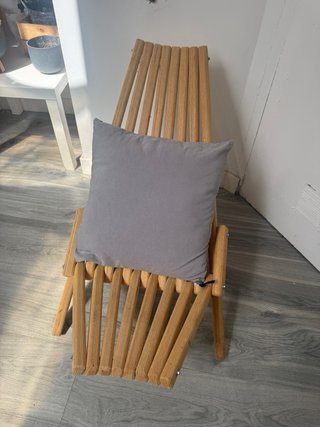 Tumbonas de madera para patio