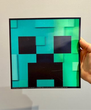 Holograma 3D Lenticular Minecraft Creeper